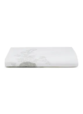 -----------RIVOLTA CARMIGNANI   ---- ------------ ----Roseto King Size Embroidered Top Sheet — Verde Rugiada --